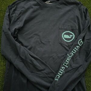 Vineyard Vines Men's Blue Long Sleeve Tee